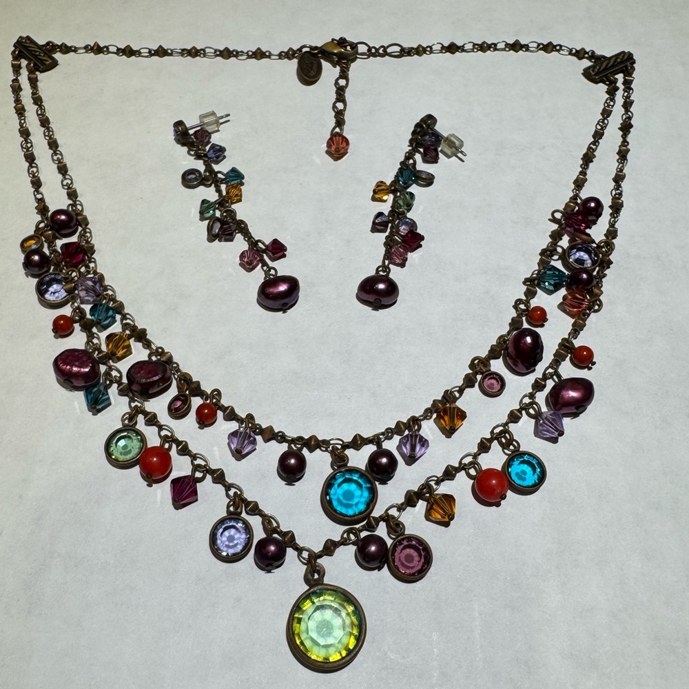 Lovely crystal jewelry set by SF designer Liz Palacious. NEW!
